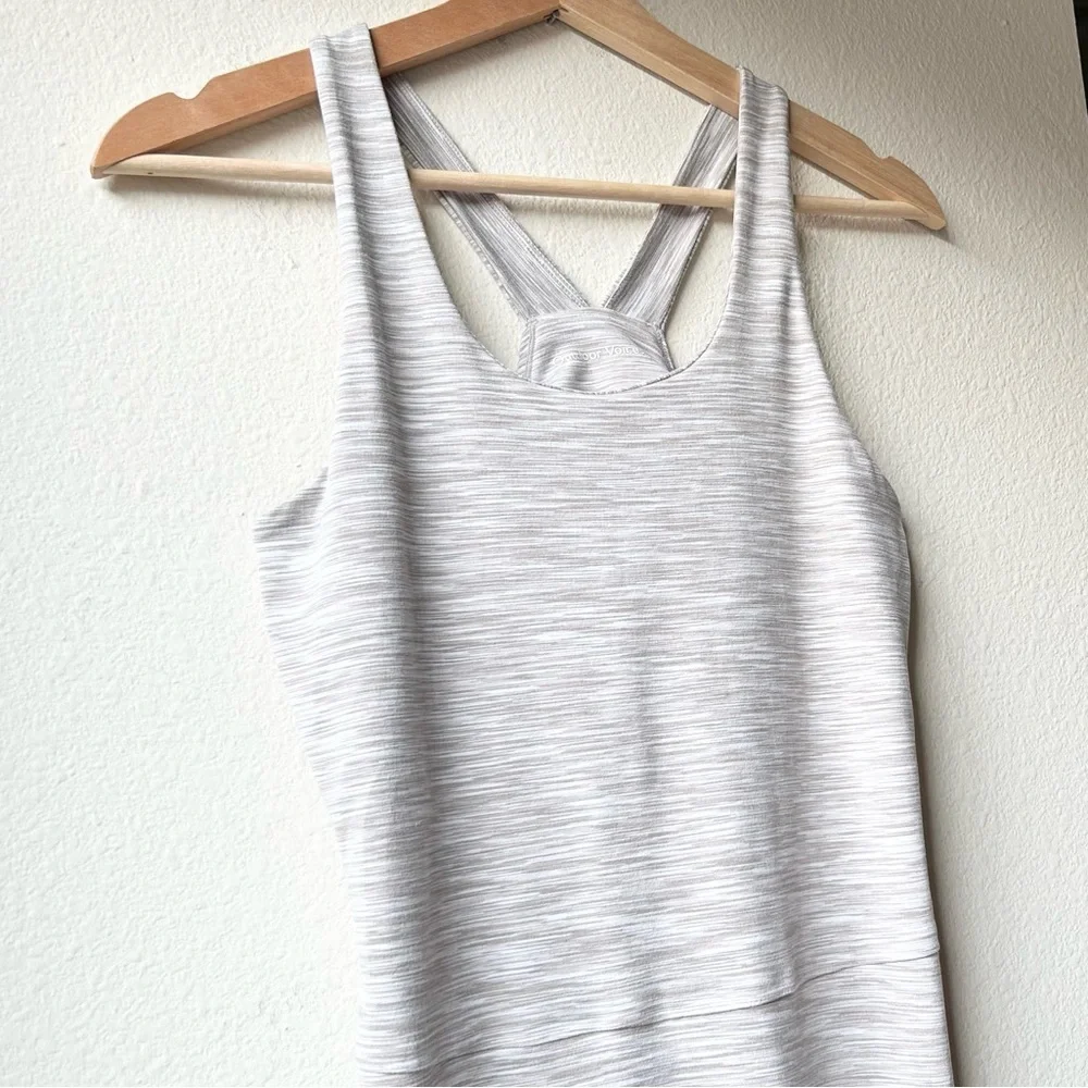 Outdoor Voices Heathered White tan freeform unitard bodysuit jumpsuit Sz M